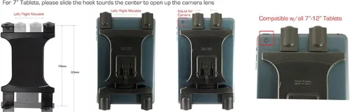Vista 3 de Soporte de abrazadera para iPad Pro Air Mini Galaxy Surface Pro de 7 a 12 pulgadas (bueno para Uber Eat Doordash Postmate salso)