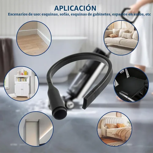 Vista 7 de Accesorio de limpieza al vacío flexible de 25 pulgadas de largo para mangueras de vacío que aceptan accesorios de diámetro interior de 1-1/4