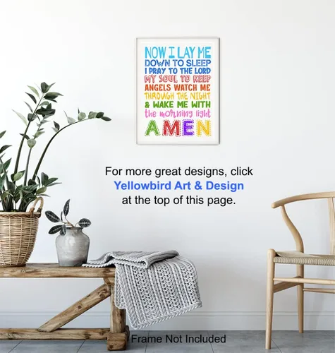 Vista 6 de Yellowbird Art & Design Arte y Decoración Religiosa para Pared - Lindos Regalos Cristianos para Dormitorio de Niños, Guardería, Niñas Pequeñas