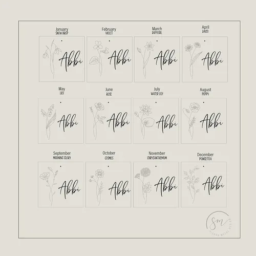 Vista 2 de Etiqueta de equipaje de flor de nacimiento, etiqueta de equipaje personalizada, nombre personalizado para viajero, regalo de viaje, etiqueta