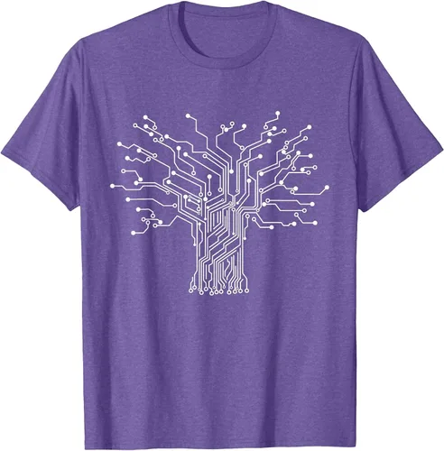 Vista 19 de Electronics Technician Binary Tree - Electrical Engineer T-Shirt Asphalt Grey