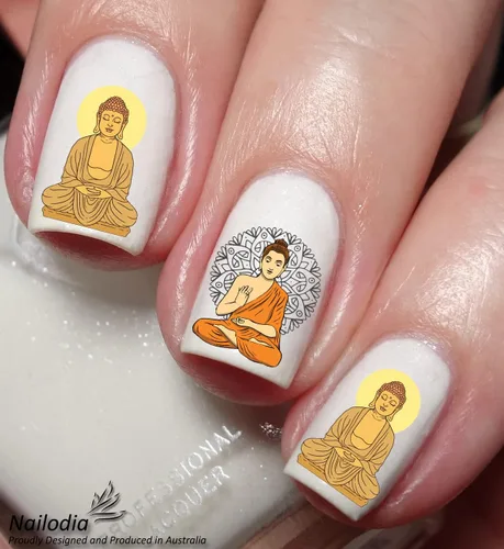 Vista 2 de Adhesivo decorativo para uñas de Buda y budismo