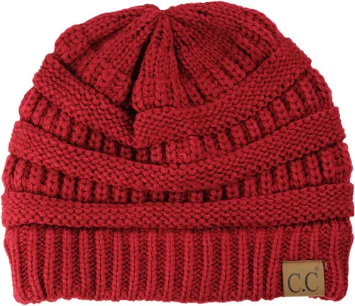 Vista 195 de C.C Trendy Warm Chunky Soft Stretch Cable Knit Beanie