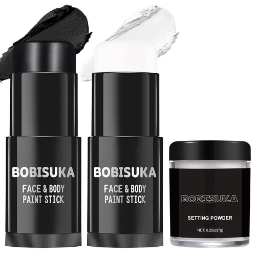 Vista 20 de BOBISUKA Barra de pintura negra para la cara y el cuerpo, palitos negros para deportes, béisbol, softbol, fútbol, kit de pintura negra