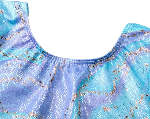 Vista 139 de HOZIY - Leotardos de manga larga para niñas, de gimnasia, para niños pequeños, trajes florales de unicornio, galaxia, arco iris, patrón de rayas