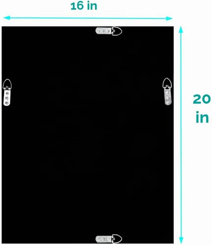 Vista 7 de QMDECOR Espejo de Pared Decorativo Rectangular Brillante para Decoración del Hogar con Decoración de Diamante Crush de Cristal Plateado