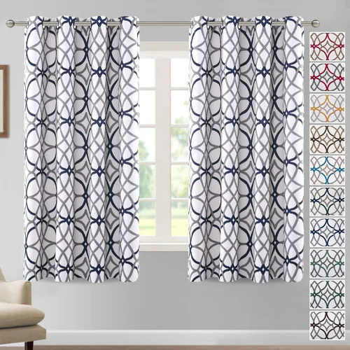 Vista 28 de H.VERSAILTEX Cortinas opacas de 63 pulgadas de largo, juego de 2 paneles de cortinas térmicas y cortinas para tratamiento de ventana, reducción