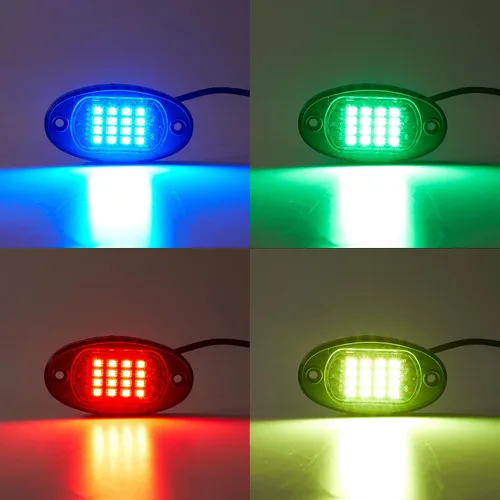Vista 4 de 1 Cápsula de Repuesto para Cápsula Dañada para Luces de Roca LED RGB Segmentadas de 12v Luz Inferior Multicolor Impermeable de Neón para Jeep