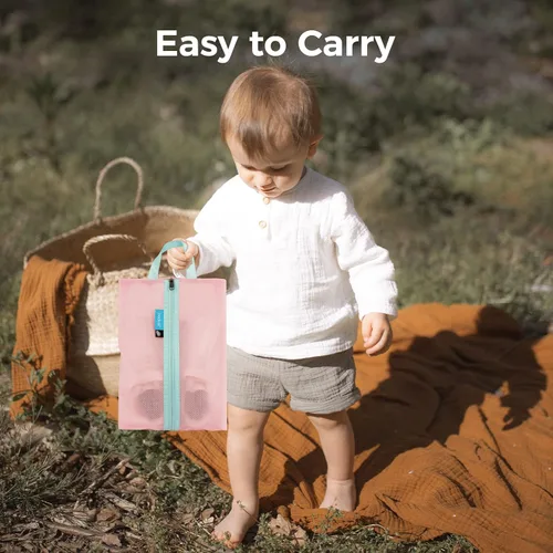 Vista 7 de pack all Bolsa de zapatos para niños para viajes, bolsa de zapatos resistente al agua para gimnasio, bolsa de tacos de fútbol resistente al olor