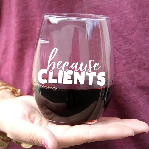 Vista 2 de Divertido regalo de copa de vino para estilistas, abogados, agentes de bienes raíces, trabajadores sociales, asistentes legales, regalos