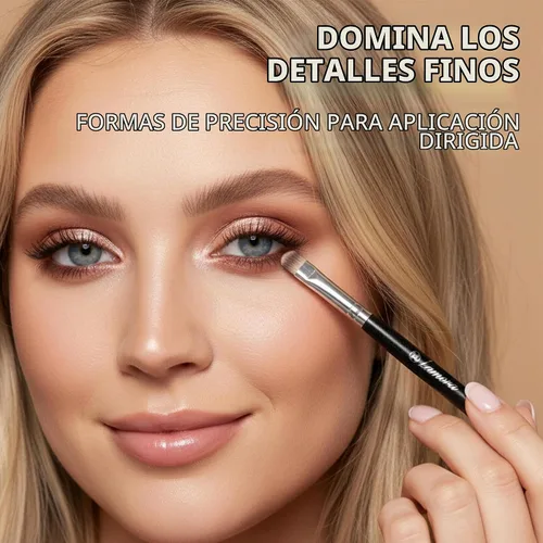 Vista 11 de Lamora Juego de brochas para sombra de ojos, brochas de maquillaje de ojos