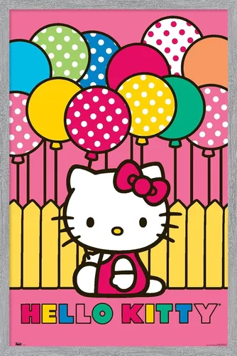 Vista 14 de Trends International Hello Kitty - Póster de pared de Mimmy, 14.725 x 22.375 pulgadas, versión enmarcada de madera de granero