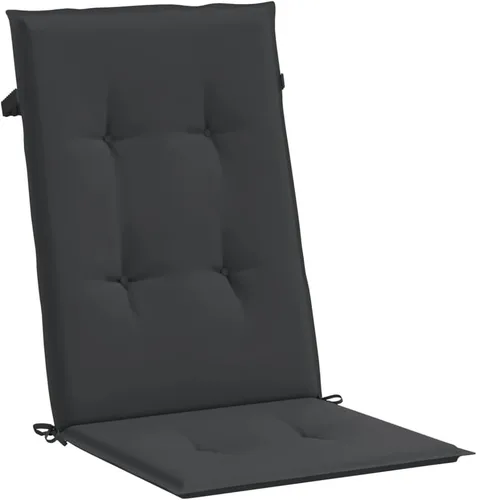 Vista 24 de Cojines para silla de jardín con respaldo alto, 2 piezas, color antracita, 47.2 x 19.7 x 1.2 pulgadas, cojines de tela para sillas de comedor