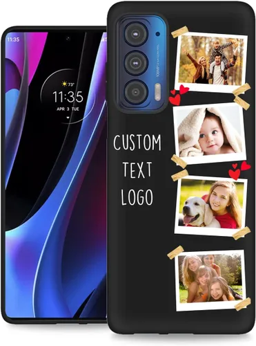 Vista 39 de Funda personalizada para Motorola Edge 2021 con nombre de texto y foto, diseño personalizado Edge2021 para teléfono móvil/smartphone/teléfono móvil