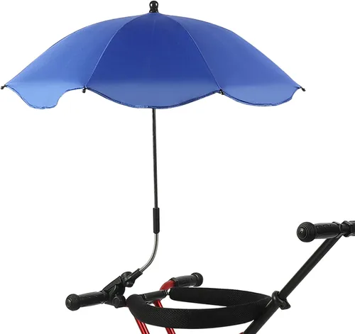 Vista 13 de TITA-DONG Paraguas para silla con abrazadera, silla de playa ajustable universal, con protección UV, sombrilla para silla de patio, silla de playa