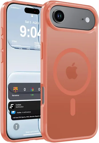Vista 78 de WRJ Funda magnética mate para iPhone Air de 6.5 pulgadas, [compatible con Magsafe] [protección contra caídas de grado militar], delgada Negro