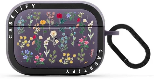 Vista 6 de CASETiFY Bounce Airpods Pro (1ª/2.ª generación) - Funda con anillo, negro Kingsnake - carbón mate