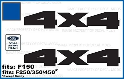 Vista 10 de CBM_Solid - Calcomanías adhesivas 4x4 para Ford F150 (2015-2020) y F250 F350 (2017-2020) (2017-2020) (Negro Mate)