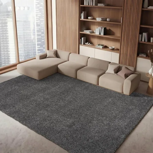 Vista 82 de SAFAVIEH Colección August Shag - Alfombra de área de 6 x 9 pies, color lila, diseño sólido, no desprende pelusa y de fácil cuidado, grosor de 1.2