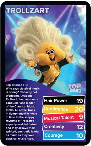 Vista 3 de Top Trumps Juego de cartas Trolls 2 - Juegos familiares para niños y adultos - Juegos de aprendizaje - Juegos de cartas para niños 2 y más