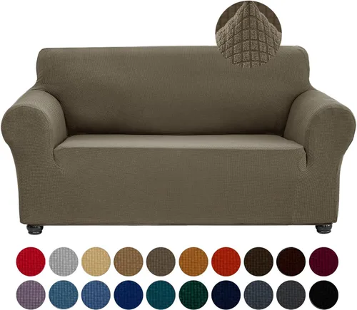 Vista 42 de Joccun Funda Elástica para Silla Sofá, Funda de Sofá de 1 Pieza Tela Jacquard de Spandex con Parte Inferior Elástica, Protector de Muebles Lavable