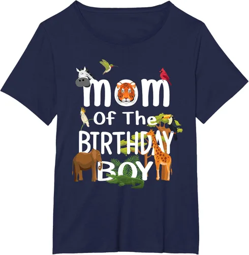 Vista 21 de Camiseta de fiesta de animales con temática de zoológico para niño de cumpleaños, Negro
