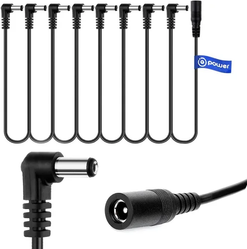 Vista 5 de T POWER 9V 4~8 Way Daisy Chain Splitter Cord para pedal de efecto de guitarra se adapta a Zoom Roland Behringer Boss Digitech Jim Dunlop Ditto