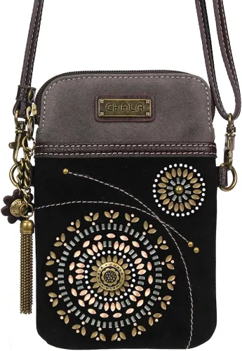 Vista 3 de CHALA Hobo Style - Bolso de hombro grande con cremallera y cartera Chala