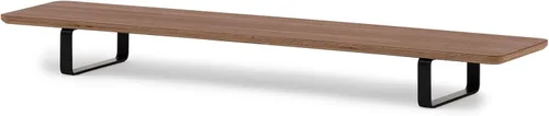 Vista 12 de Oakywood Soporte doble para monitor, hecho a mano en la UE, elevador de madera natural, accesorios para laptop, capacidad de 220 libras, 41.3 x 9