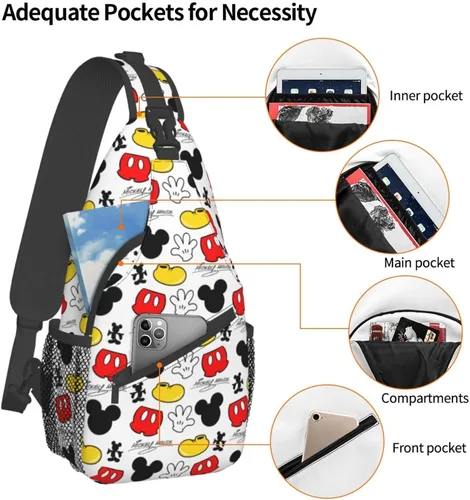 Vista 3 de Pcoxeim Bolso bandolera para mujeres y hombres, regalos cruzados, bolsas de pecho de moda, mochila cruzada para viajes, deportes, correr
