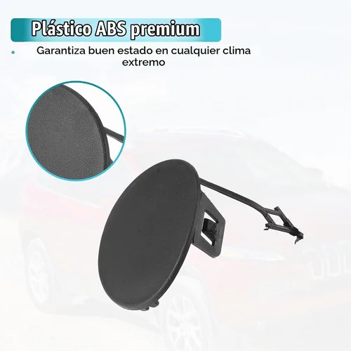 Vista 4 de X AUTOHAUX Cubierta de gancho de remolque de parachoques trasero para Jeep Cherokee 2014-2018 Tapa de gancho de remolque de parachoques trasero
