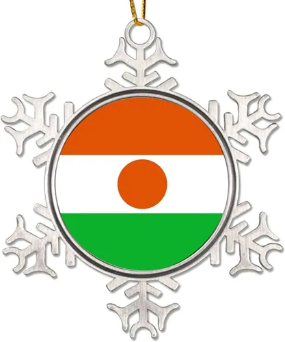 Vista 11 de Adornos de Navidad de metal con copo de nieve de Malta, recuerdo patriótico, regalo de recuerdo de país, adornos para árbol de Navidad, bandera