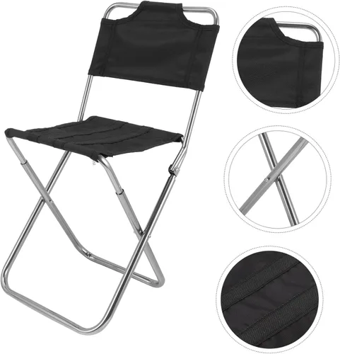 Vista 4 de KOMBIUDA Silla de camping ultraligera portátil de malla para silla de playa para taburete plegable al aire libre cómodo y diseño