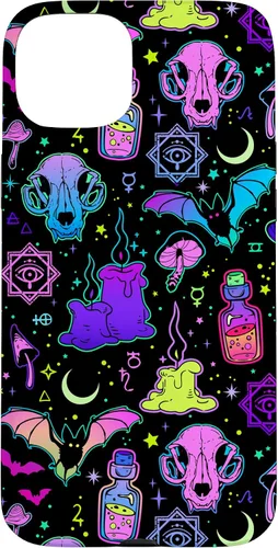 Vista 9 de Funda de brujería mágica para iPhone 16 con diseño gótico pastel de Halloween