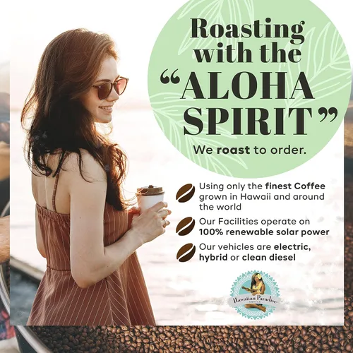 Vista 3 de Hawaiian Paradise Coffee Café molido de avellana – Premium rico sabor Bold Signature Brewed – 100% granos arábica