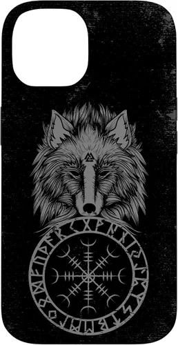 Vista 4 de Viking Aegishjalmur Runes Fenrir Odin Helm of Awe Phone Case for iPhone 17
