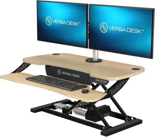 Vista 12 de VERSADESK PowerPro Elite - Convertidor de escritorio eléctrico ajustable de 36 pulgadas con controlador programable y concentrador USB. Aplicación