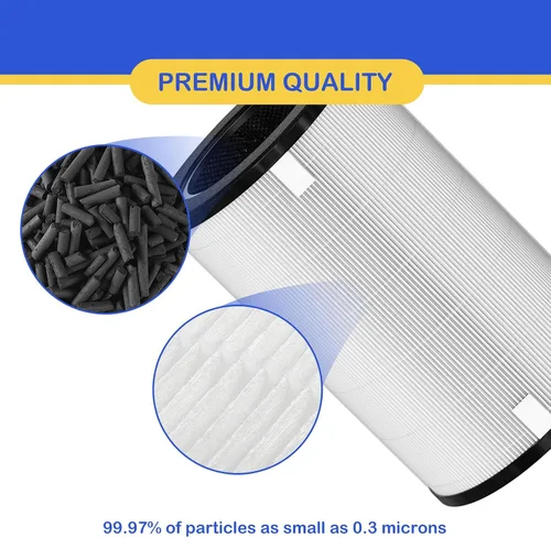 Vista 3 de AP-T40FL - Filtro de repuesto True HEPA compatible con 1461901 Homedics Total Clean 5 en 1 purificador de filtro de aire, AP-T40 AP-T45WT AP-T40WT