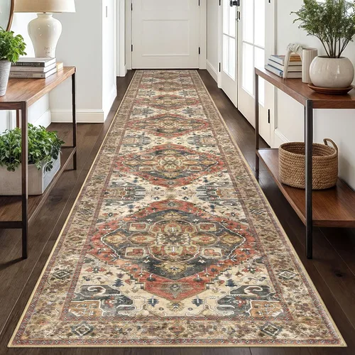 Vista 48 de SIILOOM Alfombra lavable de 2 x 3 pies, alfombra suave color taupe ceniza para entrada, tapete antideslizante para puerta de interior, tapete