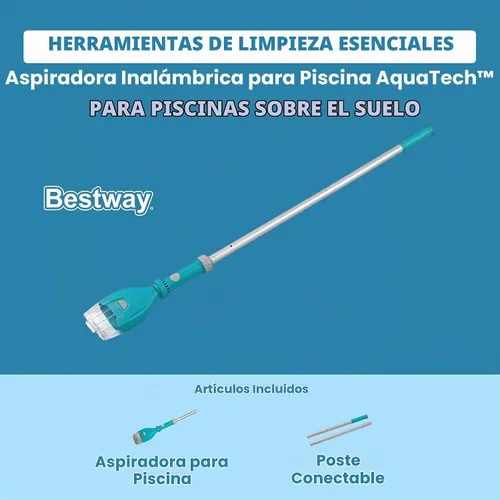 Vista 3 de Bestway AquaTech - Aspiradora inalámbrica para piscinas de hasta 10 pies