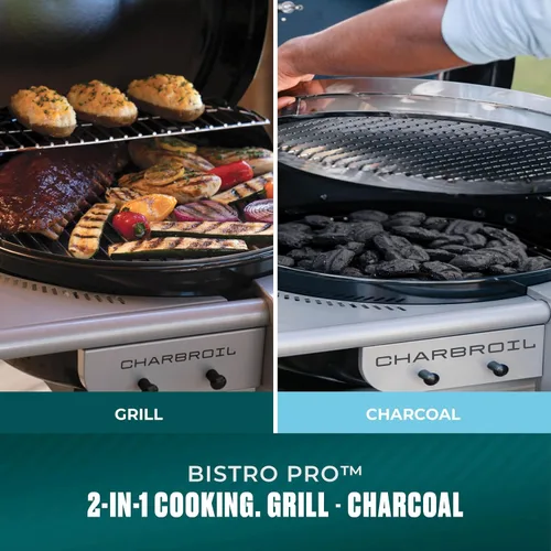 Vista 3 de Charbroil Bistro Pro - Parrilla de gas para espacios pequeños y patios, color negro - 25302161