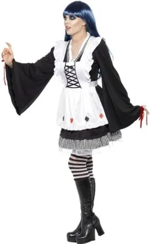Vista 2 de Disfraz de Alicia gótica para mujer (Halloween)
