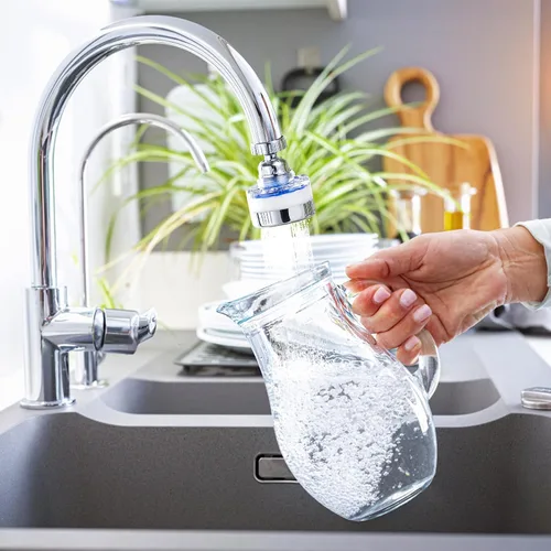 Vista 7 de Paquete de 10 cartuchos de repuesto para grifo de agua para fregadero, reemplazo de filtro de agua para grifo, cocina, baño, filtro de fregadero que