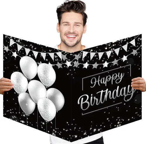 Vista 9 de Tarjeta de cumpleaños jumbo con sobre, tarjeta de felicitación gigante de 22 x 14 pulgadas para mujeres y hombres, jefes de feliz cumpleaños, libro