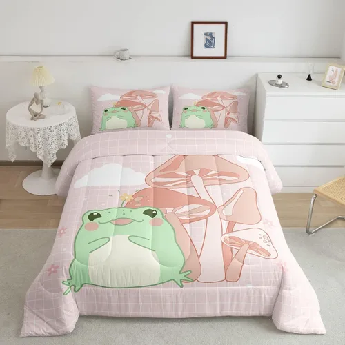 Vista 36 de Lindo Juego de Edredón de Elefante Juego de Ropa de Cama de Animales de Dibujos Animados para Niños Niñas Mujeres Adultos Edredón de Hojas