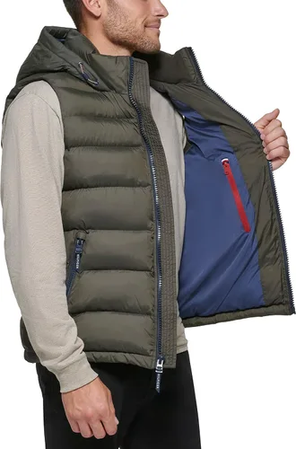 Vista 5 de Tommy Hilfiger Chaleco acolchado con capucha para hombre