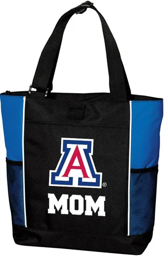 Vista 14 de Broad Bay Official Arizona Wildcats Zippered Tote Bag University Logo, 600D Polyester Canvas, Adjustable Web Handles, Front Pocket, Side Mesh