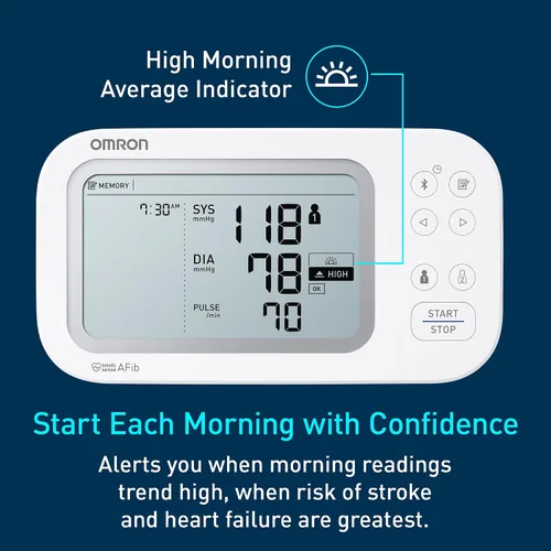 Vista 4 de OMRON Monitor de Presión Arterial Gold para Uso Doméstico y Brazalete de Presión Arterial para Brazo Superior - Marca #1 Recomendada por Médicos