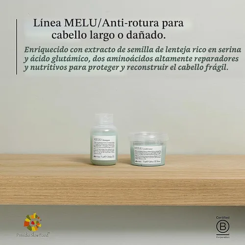 Vista 6 de Davines Champú MELU, limpieza antirotura para cabello largo o dañado