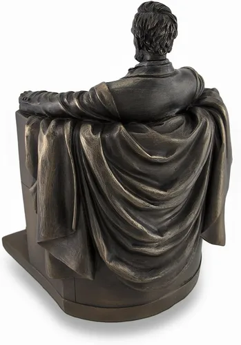 Vista 4 de Veronese Design Things2Die4 sentado Abraham Lincoln Estatua escultural histórica bronceada